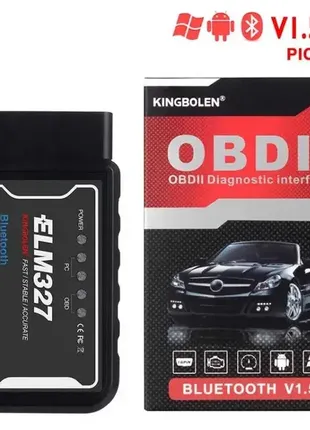 Автосканер kingbolen elm327 obd-ii bluetooth adapter для диагностики