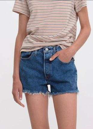 Жіночі джинсові шорти levi’s premium 501 оригінал мом3 фото