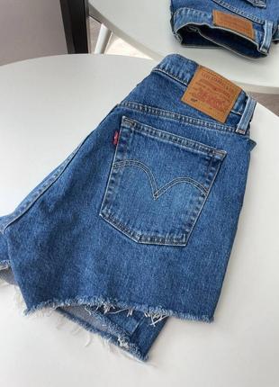 Жіночі джинсові шорти levi’s premium 501 оригінал мом