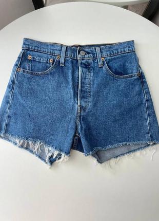 Жіночі джинсові шорти levi’s premium 501 оригінал мом7 фото
