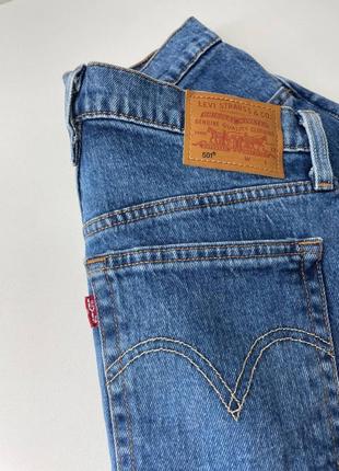 Женские джинсовые шорты levi’s premium 501 оригинал мом6 фото