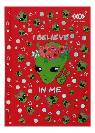 Блокнот а6/64арк. zb12720-05 клітинка  ufo  тв.обкл. мат. лам + лак, червоний