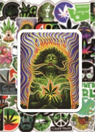 Набор виниловых стикеров наклеек rasta style 50 шт