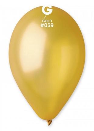Шарик воздушный 10 дюймов (25 см) металлик золото