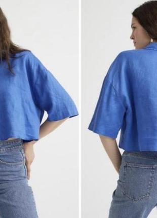 H&m рубашка льняная, блуза