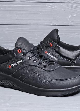 46-50рр!!! кожаные мужские черные кроссовки больших размеров на толстой подошве!!! баталы !!!