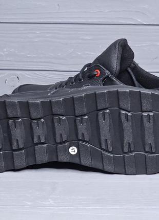 46-50рр!!! кожаные мужские черные кроссовки больших размеров на толстой подошве!!! баталы !!!