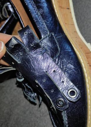 Tamaris 37p кожаные лоферы синий металлик