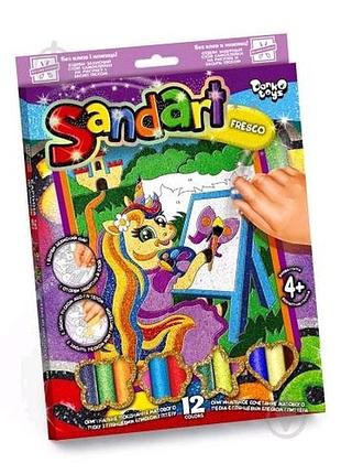 Фреска з піску та глітеру sandart 02-02 поні художниця тм dankotoys