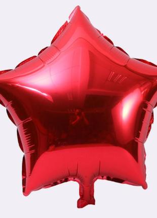 Куля зірка фольгована червона - 45 см (18 дюймів)