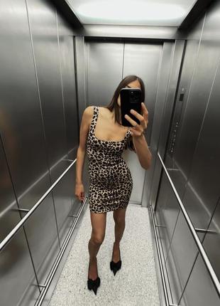 Zara <unk> леопардовое платье <unk> 5584/200/042