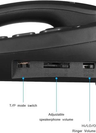 Проводной телефон с большими кнопками ornin и динамиком4 фото
