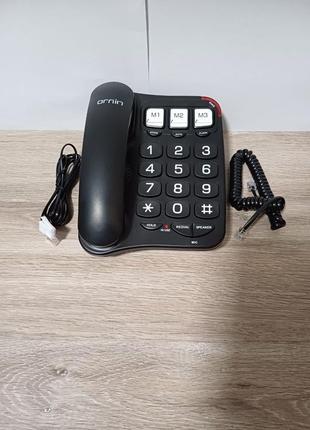 Проводной телефон с большими кнопками ornin и динамиком3 фото