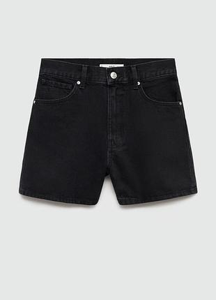 Шорты mango, 36 размер (с-м), в хорошем состоянии, цвет черный потертый больше до темного серого