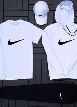 Спортивный костюм nike 4в1 костюм + футболка + кепка | мужской спортивный костюм на осень найк