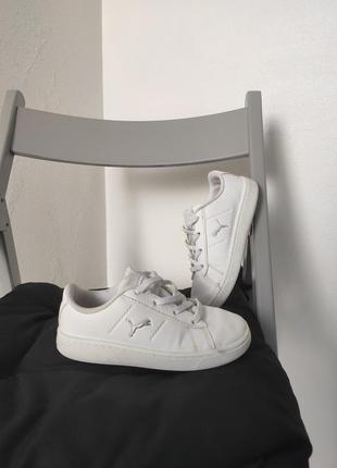 Кеды пума puma кроссовки детские на мальчика девочку белые базовые 27 размер кроссовки оригинал