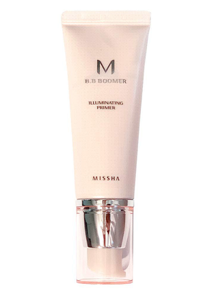 🌸 missha m bb boomer перламутрова сяюча база під макіяж для продовження стійкості макіяжу