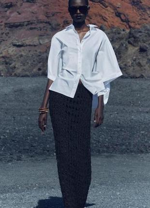 Біла сорочка zara zw collection, розмір xs