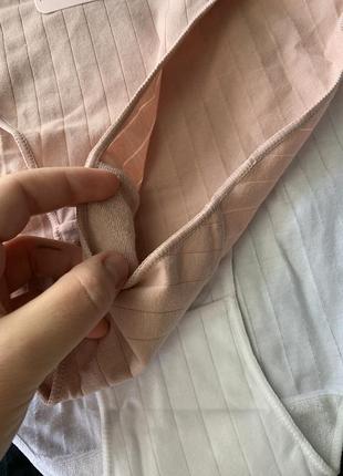 Набор слипов трусики хлопковые в рубчик2 фото