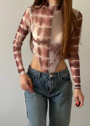 Супер боди с высокой посадкой, боди с высокими вырезами, трендовое боди с вырезами