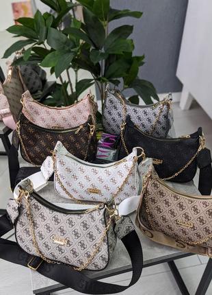 Сумка guess bagget коричневий5 фото