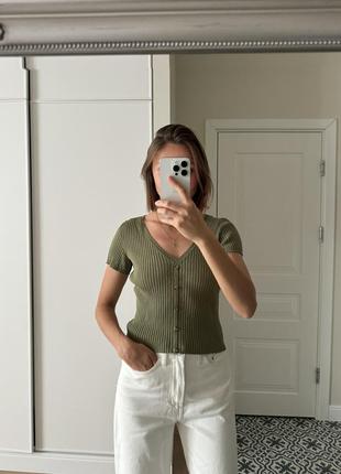 Стильный трикотажный топ bershka