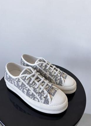 Сникеры женские в стиле dior platform stone gray