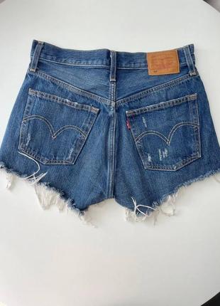 Жіночі джинсові шорти levi’s premium 501 оригінал мом2 фото