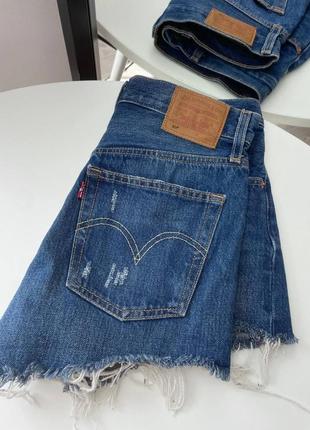 Жіночі джинсові шорти levi’s premium 501 оригінал мом3 фото