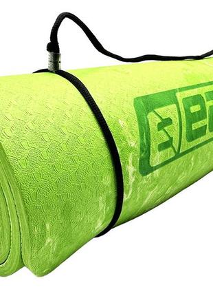 Коврик для йоги и фитнеса easyfit per premium mat 8 мм + чехол салатовый