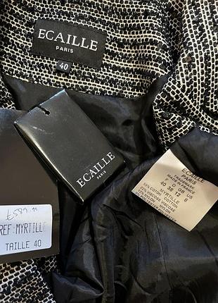 Новый пиджак, жакет французский бренд ecaille paris оригинал cotton вискоза с пайетками размер 40 на размер s, m