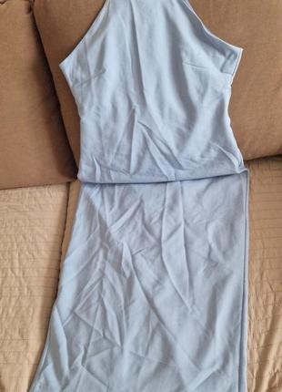 Платье голубое defacto 4