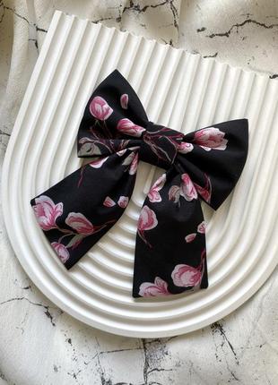 Черный бант для волос