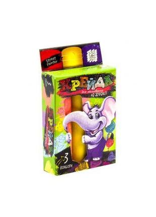 Крейда для малювання на асфальті, 3 кольори (укр)