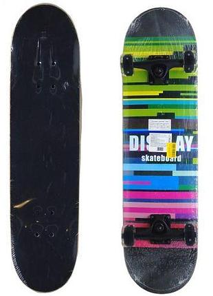 Скейт деревʼяний з принтом, кольоровий