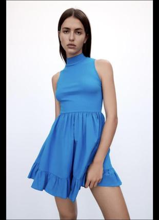 Міні сукня блакитна zara