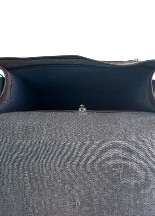 Черный кожаный крафтовый hand-made рюкзак