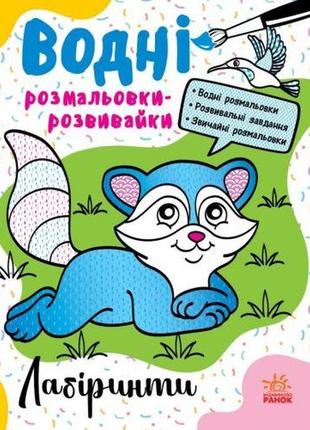 Водные раскраски-развивки "лабиринты", укр