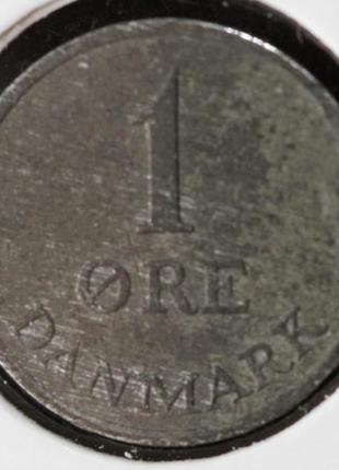 Монета дании 1 эре 1969 г.