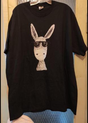 Размер 2 xl новая футболка майка черная из европы дома ишак шрек