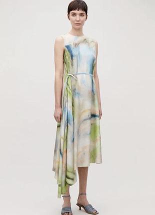 Cos шелковое платье шелковое max mara макси асимметричное авангард pucci роскошное платье marc cain платья ganni