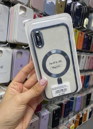 Чохол metallic camera для iphone x/iphone xs з закритою камерою,чохол із підтримкою magsafe для айфон х/хс
