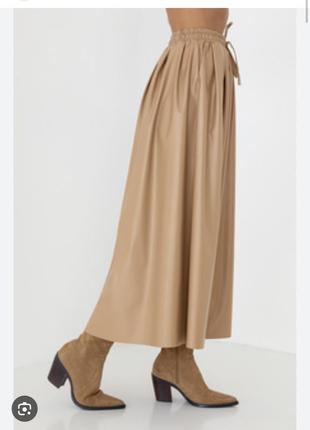 Юбка юбка юбка с разрезом zara эко кожа