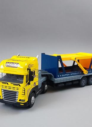 Трейлер автовіз вантажівка klx800-210 інерційний, металева кабіна .33,5*10*13