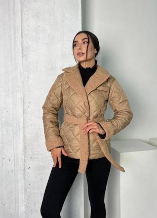Куртка курточка з поясом демісезонна осінь