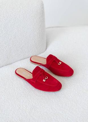 Натуральные женские мюли, лоферы открытые ззади, открытые лоферы