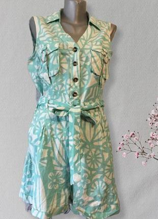 Лён котон роскошный натуральный ромпер с шортами супер качество