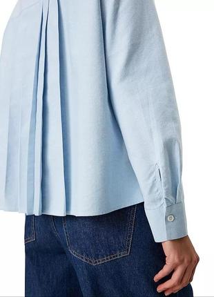 Бавовняна сорочка з цікавою спинкою від Polo Ralph Lauren Niebieski melanżowy T-shirt z logo denim