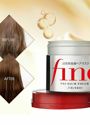 Fino маска для волосся поживна shiseido premium touch hair mask (230 г)