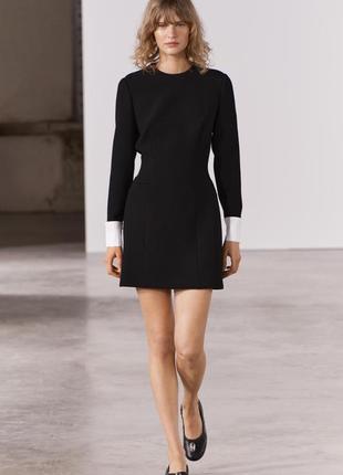 Zara чорна міні сукня, s, m